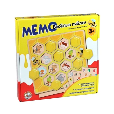 Игра настольная МЕМО Веселые пчелки Десятое Королевство 02971